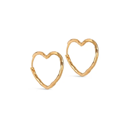 Enamel Copenhagen Organic Heart Medium Hoops Guld